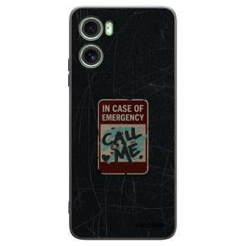 Picasee silikonowe czarne etui na Motorola Moto G06 - EMERGENCY