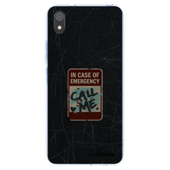Picasee silikonowe przeźroczyste etui na Xiaomi Redmi 7A - EMERGENCY