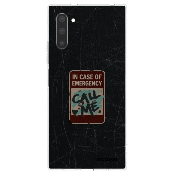 Picasee silikonowe przeźroczyste etui na Samsung Galaxy Note 10 N970F - EMERGENCY