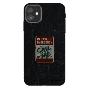 Picasee silikonowe przeźroczyste etui na Apple iPhone 11 - EMERGENCY