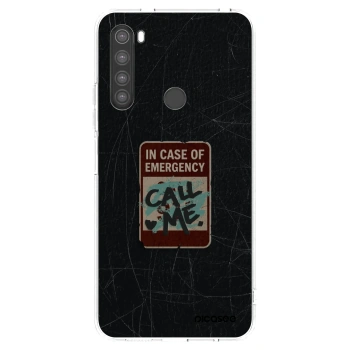 Picasee silikonowe przeźroczyste etui na Xiaomi Redmi Note 8 - EMERGENCY