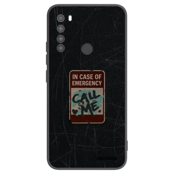 Picasee silikonowe czarne etui na Xiaomi Redmi Note 8 - EMERGENCY