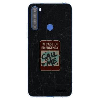 Picasee silikonowe przeźroczyste etui na Xiaomi Redmi Note 8T - EMERGENCY