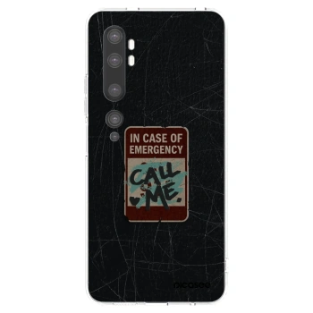 Picasee silikonowe przeźroczyste etui na Xiaomi Mi Note 10 (Pro) - EMERGENCY
