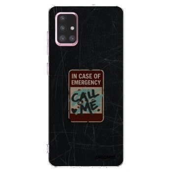 Picasee silikonowe przeźroczyste etui na Samsung Galaxy A71 A715F - EMERGENCY