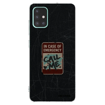 Picasee silikonowe przeźroczyste etui na Samsung Galaxy A51 A515F - EMERGENCY