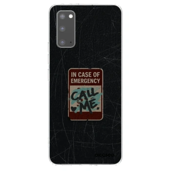 Picasee silikonowe przeźroczyste etui na Samsung Galaxy S20 G980F - EMERGENCY