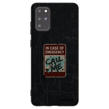 Picasee silikonowe czarne etui na Samsung Galaxy S20+ G985F - EMERGENCY