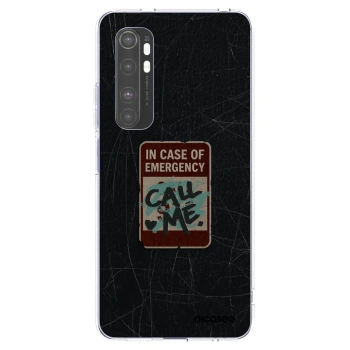 Picasee silikonowe przeźroczyste etui na Xiaomi Mi Note 10 Lite - EMERGENCY