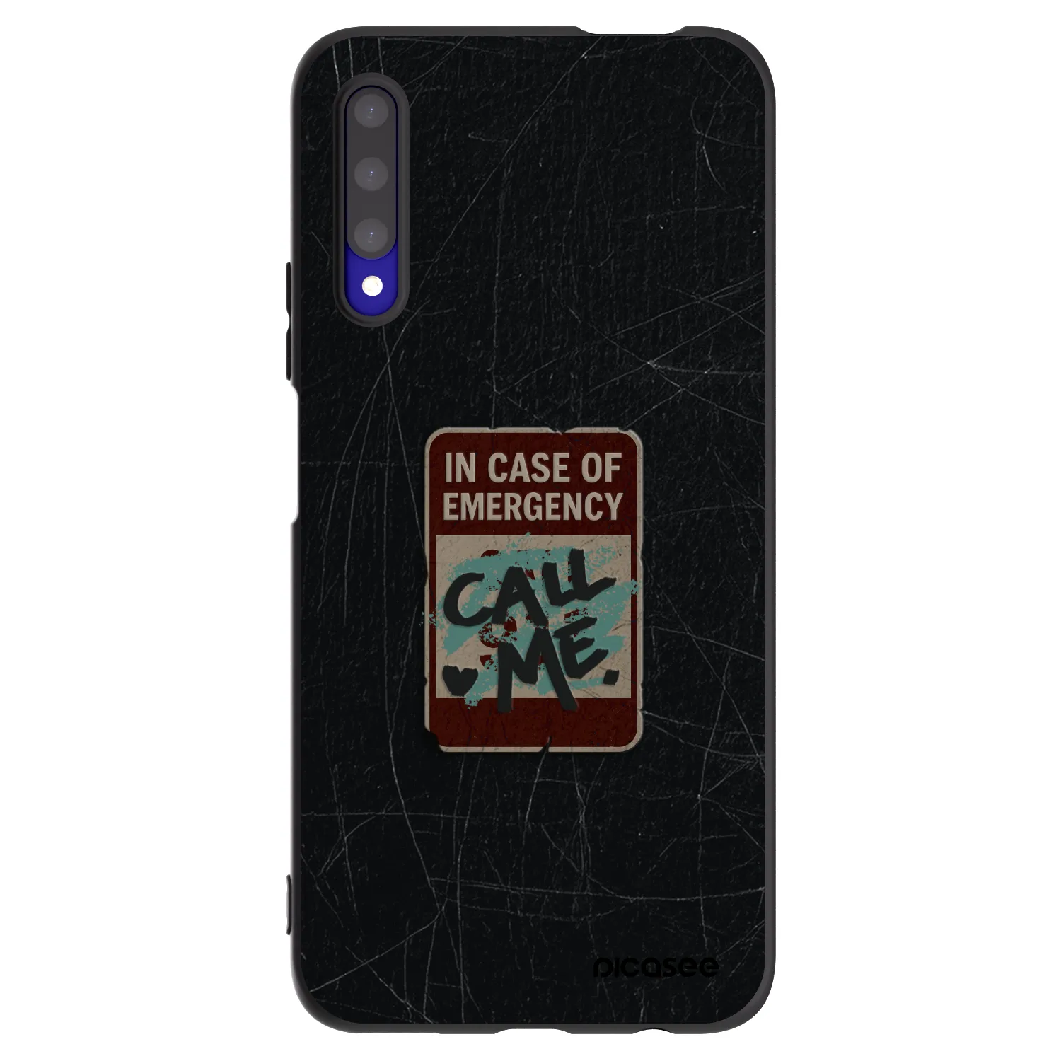 Picasee silikonowe czarne etui na Honor 9X Pro - EMERGENCY