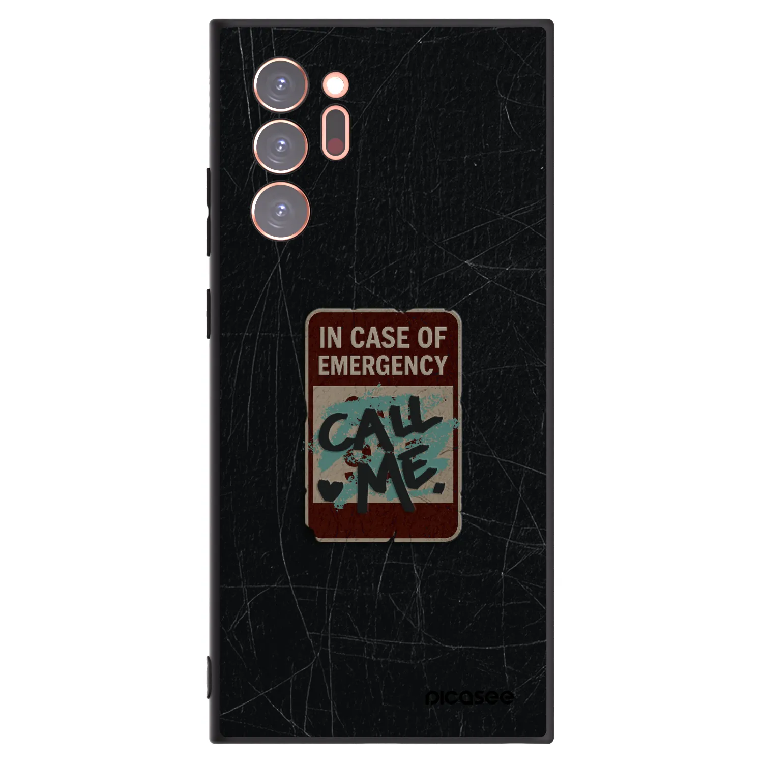 Picasee silikonowe czarne etui na Samsung Galaxy Note 20 Ultra - EMERGENCY