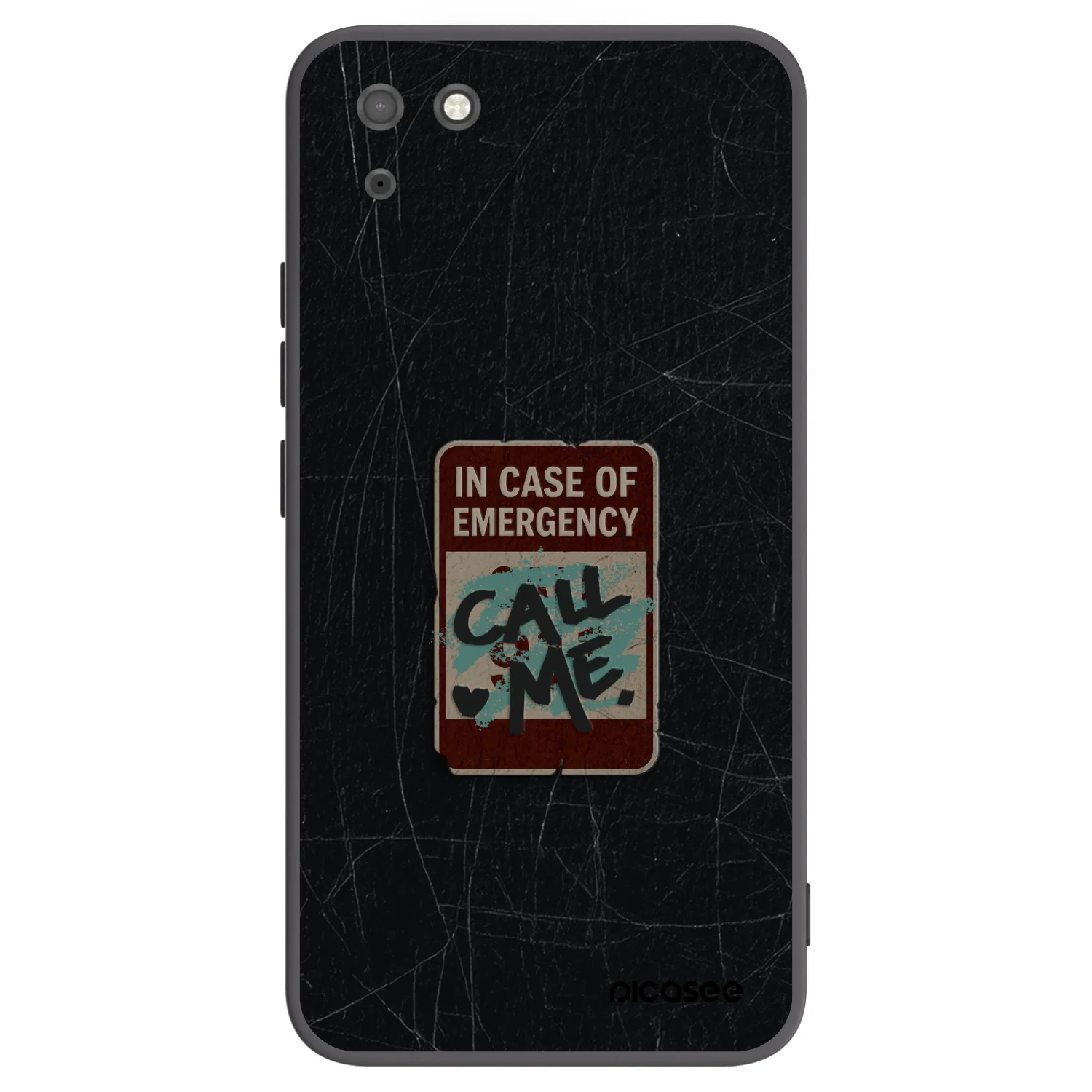 Picasee silikonowe czarne etui na Huawei Y5P - EMERGENCY