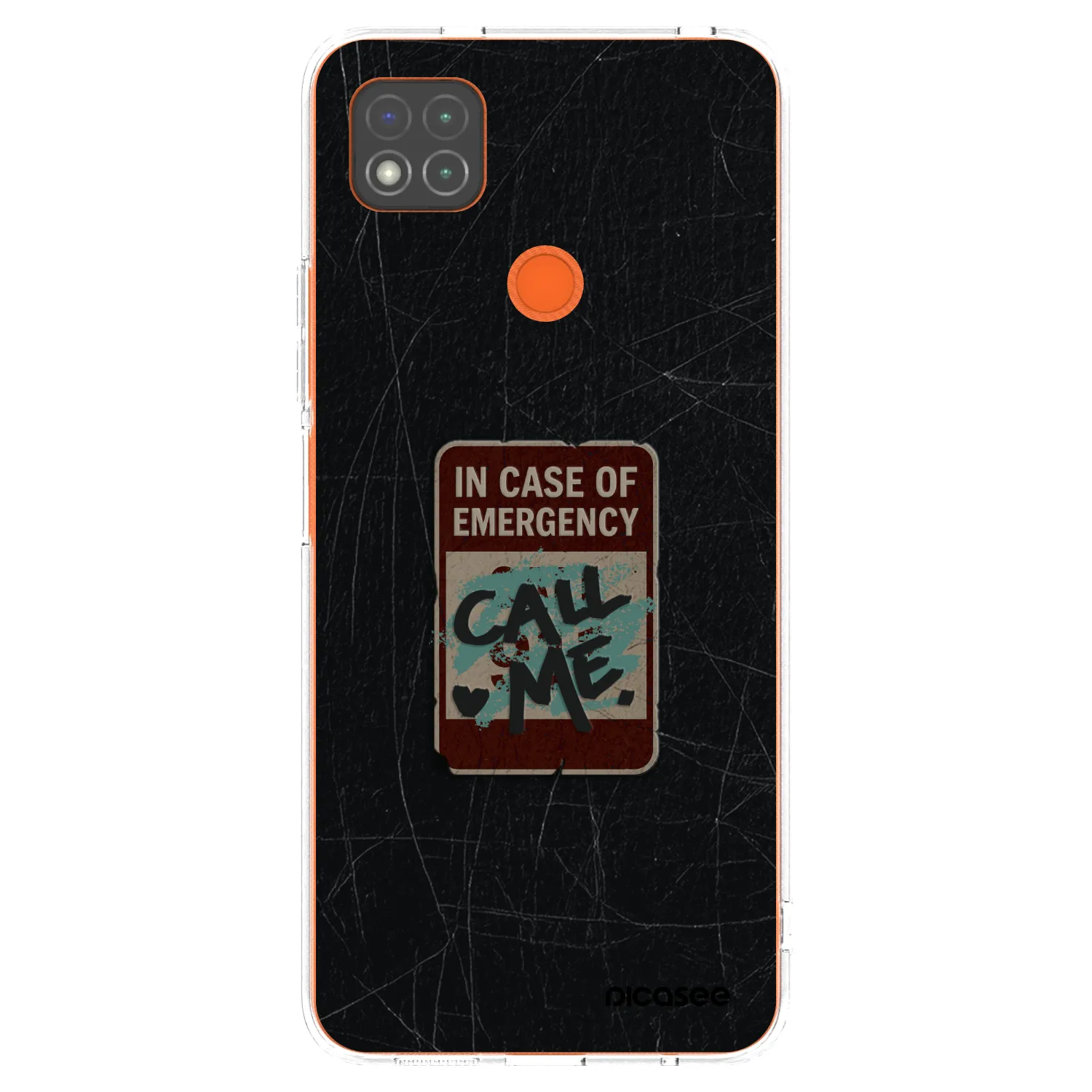 Picasee silikonowe przeźroczyste etui na Xiaomi Redmi 9C - EMERGENCY