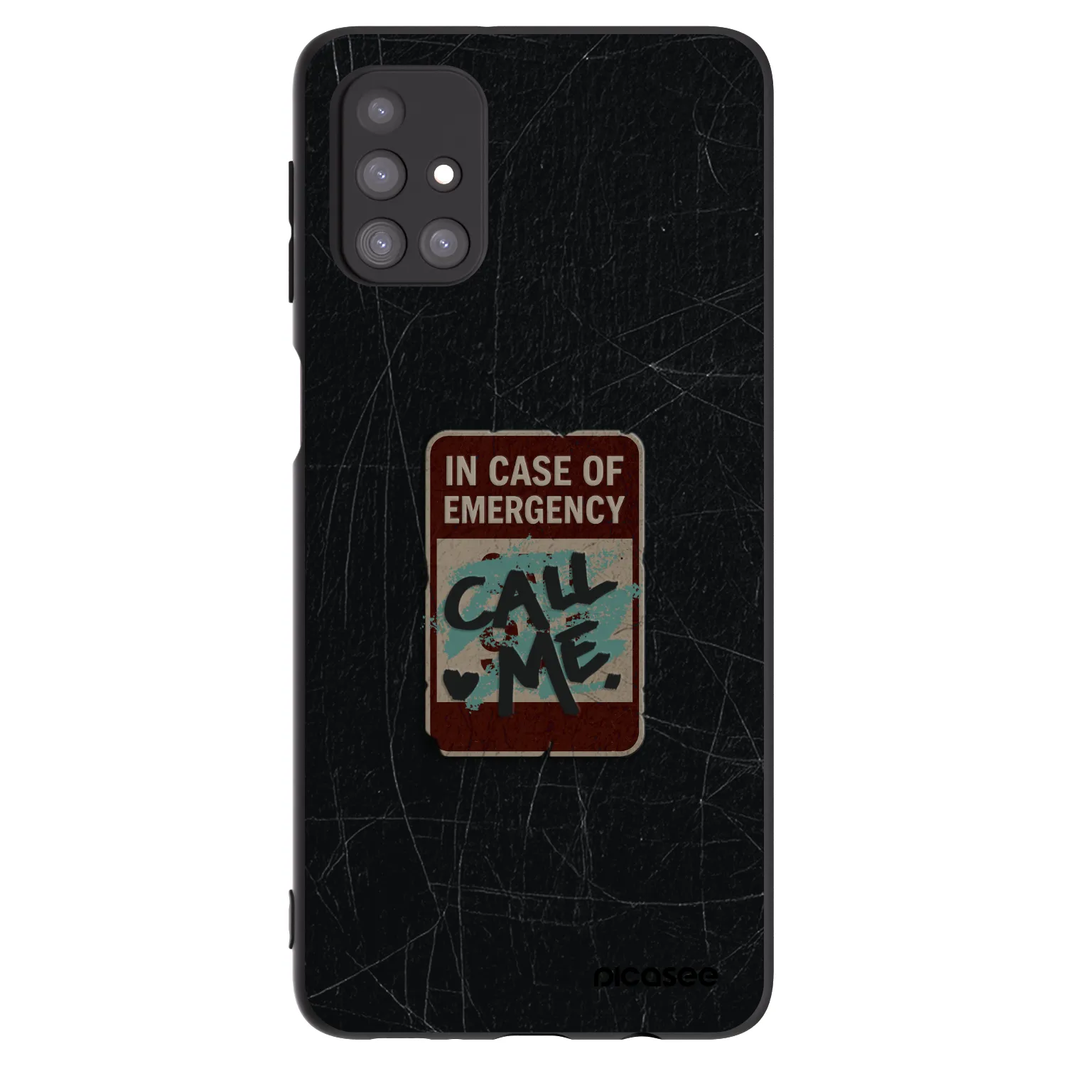 Picasee silikonowe czarne etui na Samsung Galaxy M31s - EMERGENCY