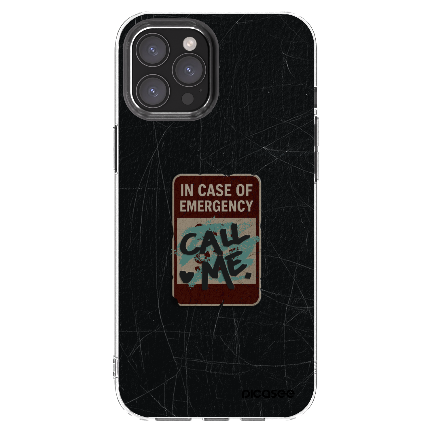 Picasee silikonowe przeźroczyste etui na Apple iPhone 12 Pro Max - EMERGENCY