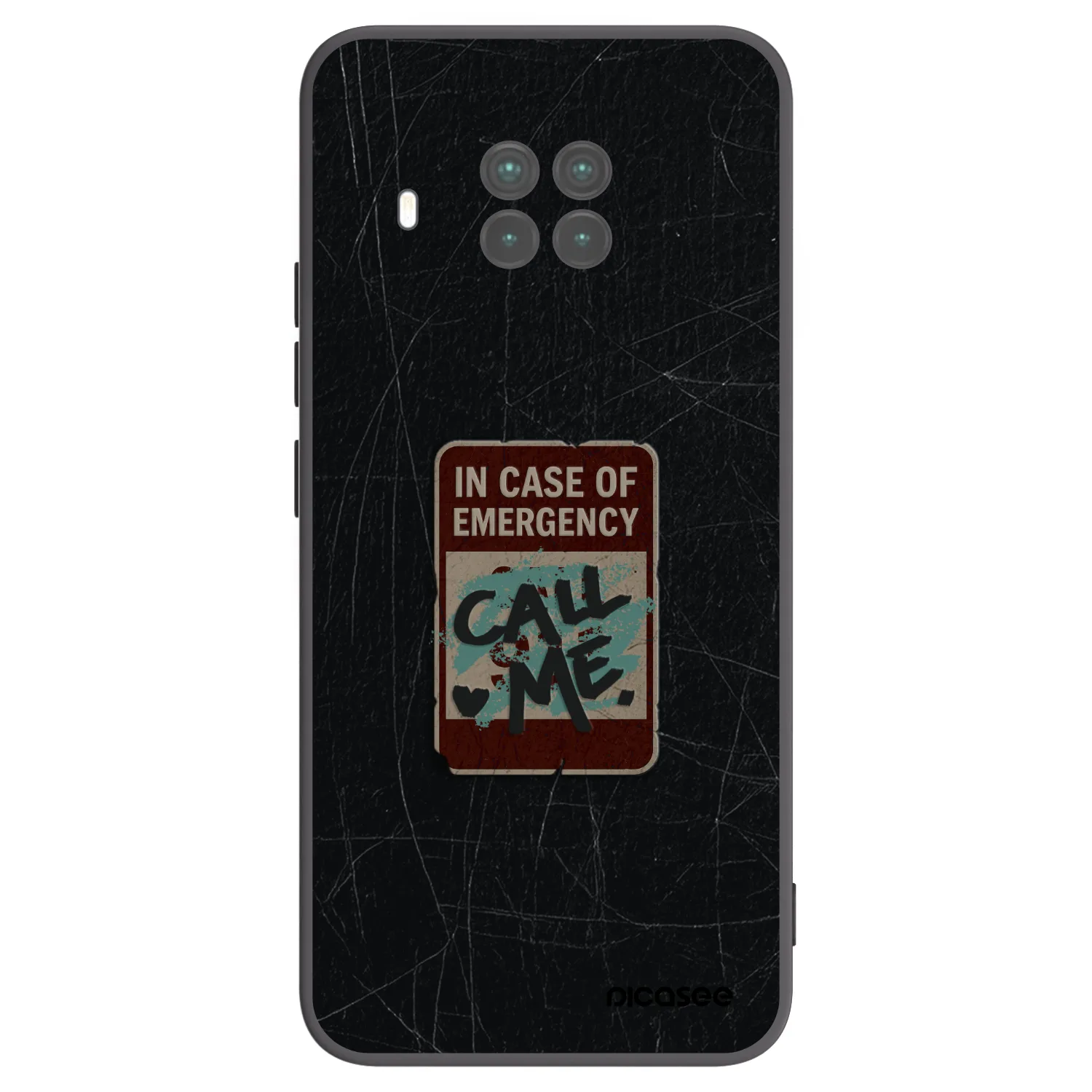 Picasee silikonowe czarne etui na Xiaomi Mi 10T Lite - EMERGENCY