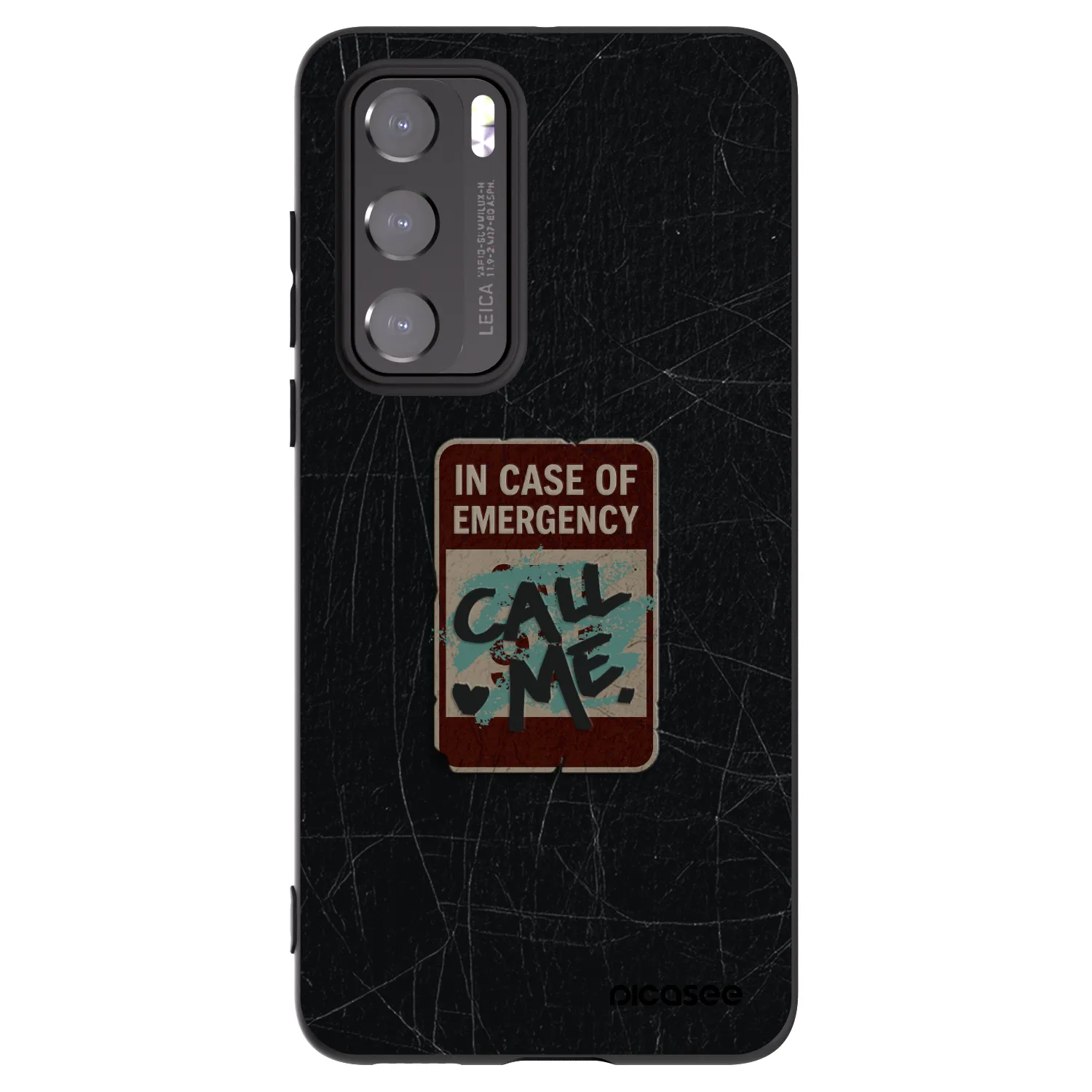 Picasee silikonowe czarne etui na Huawei P40 - EMERGENCY