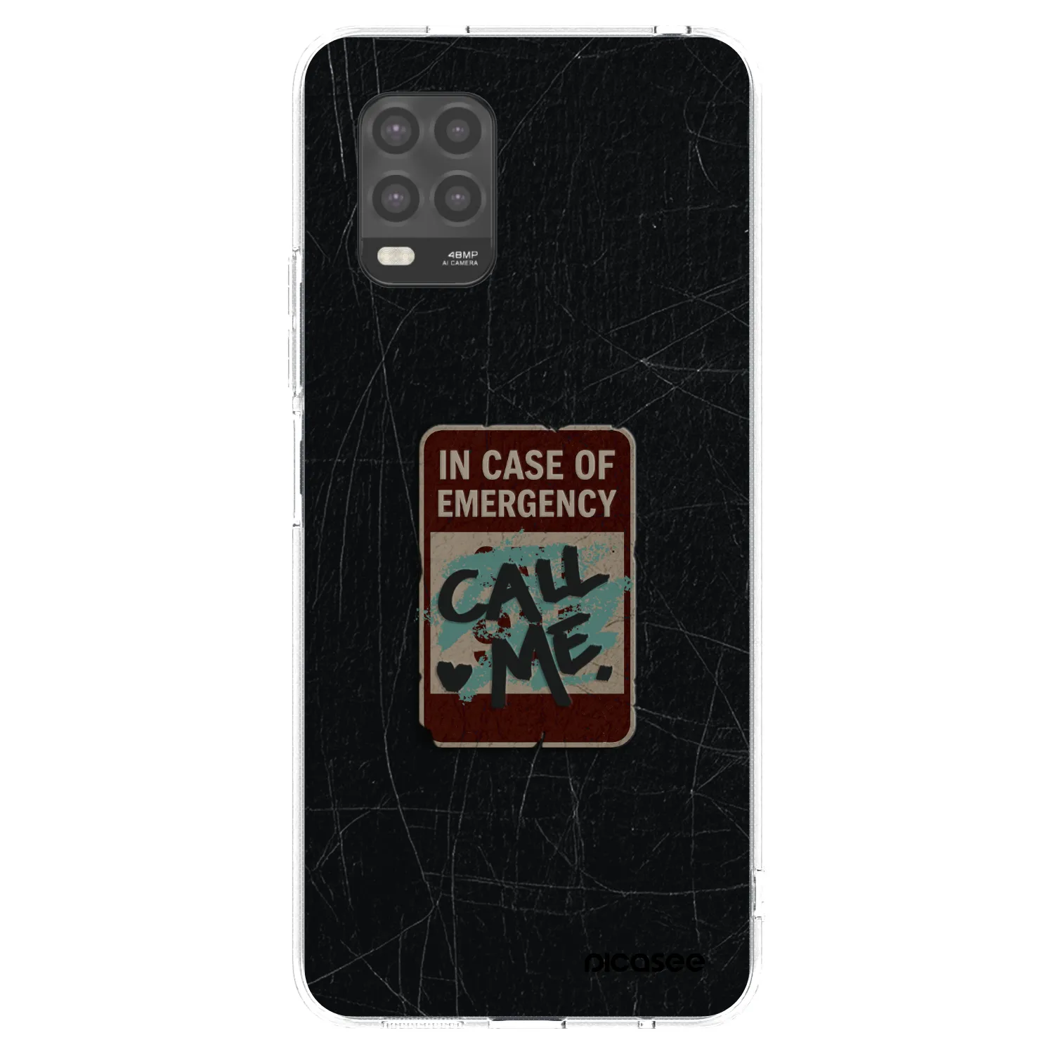 Picasee silikonowe przeźroczyste etui na Xiaomi Mi 10 Lite - EMERGENCY