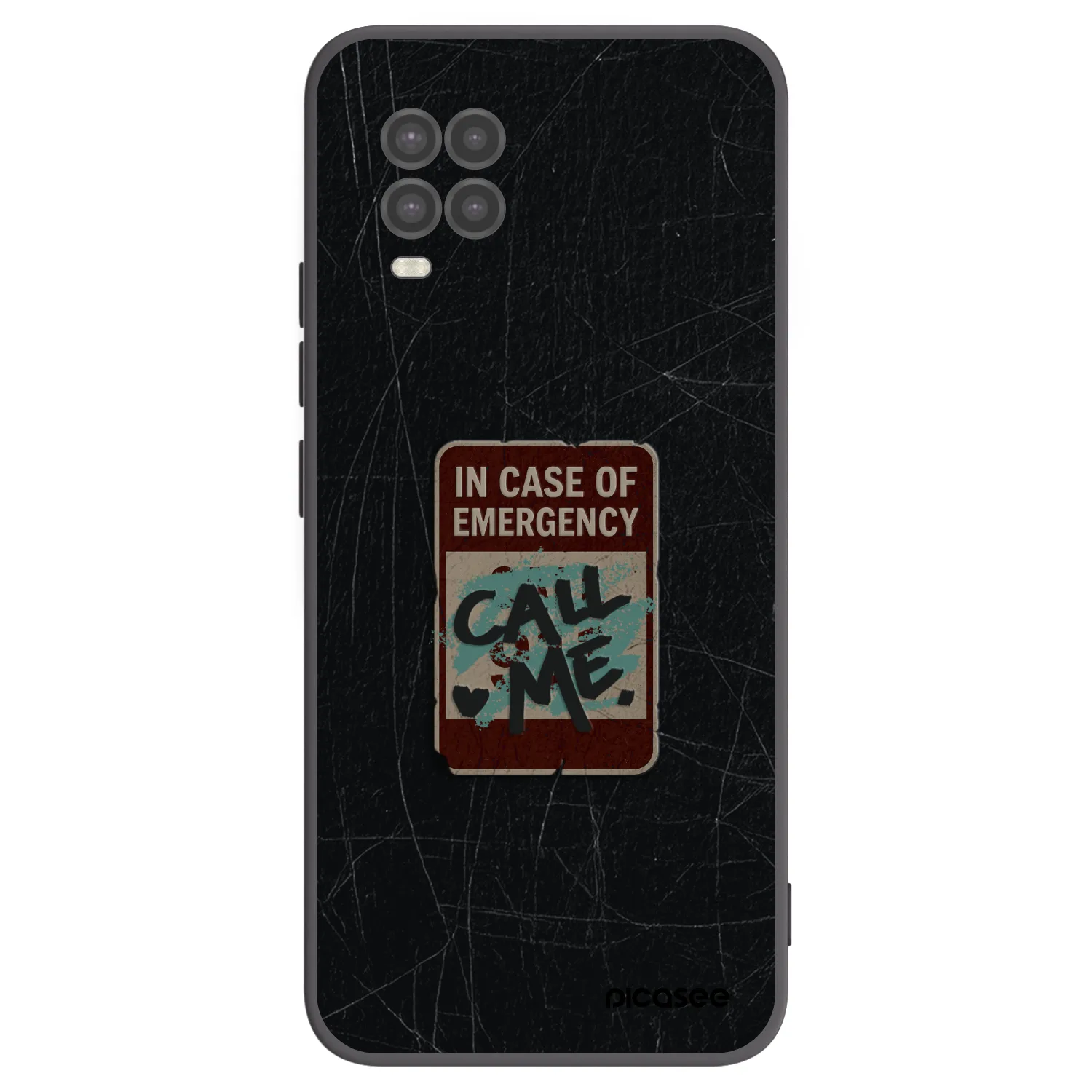 Picasee silikonowe czarne etui na Xiaomi Mi 10 Lite - EMERGENCY