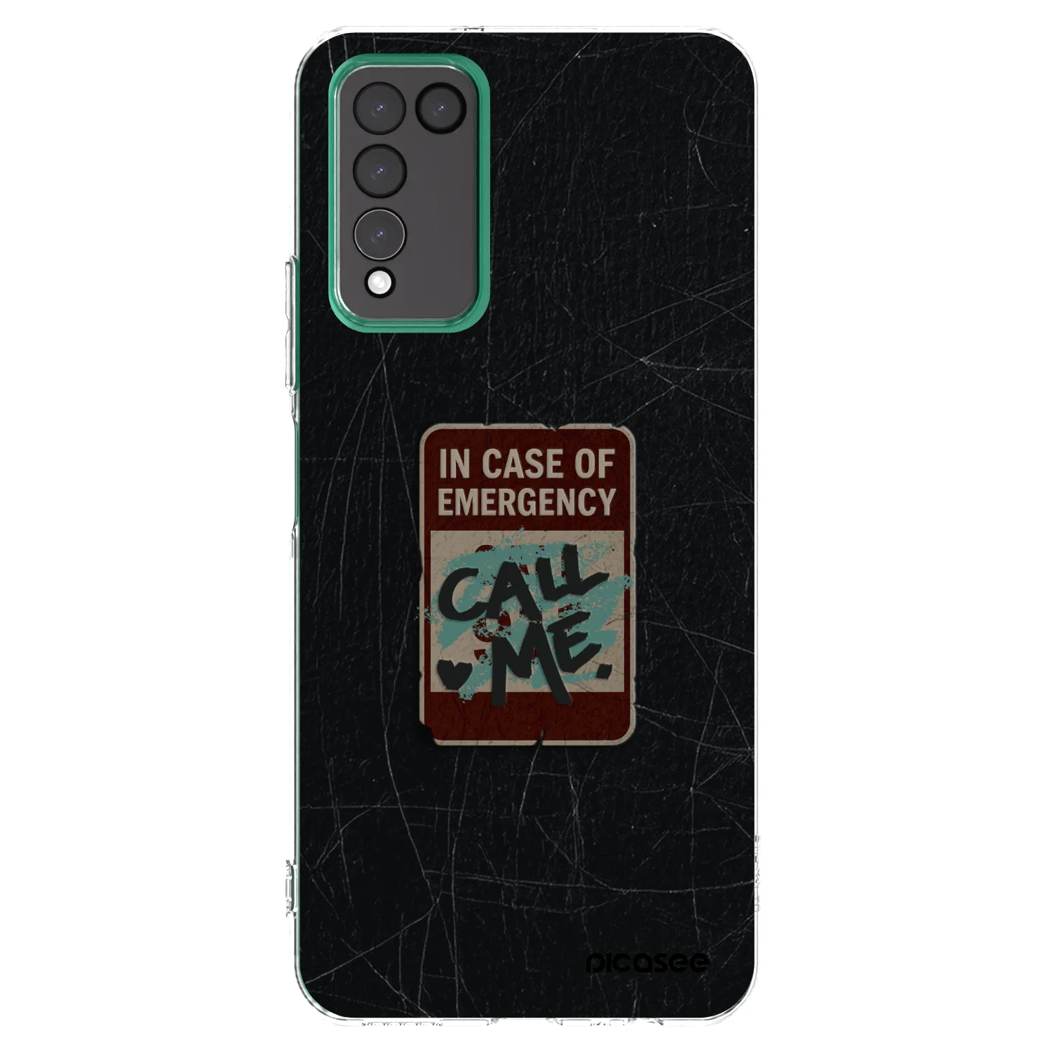 Picasee silikonowe przeźroczyste etui na Honor 10X Lite - EMERGENCY