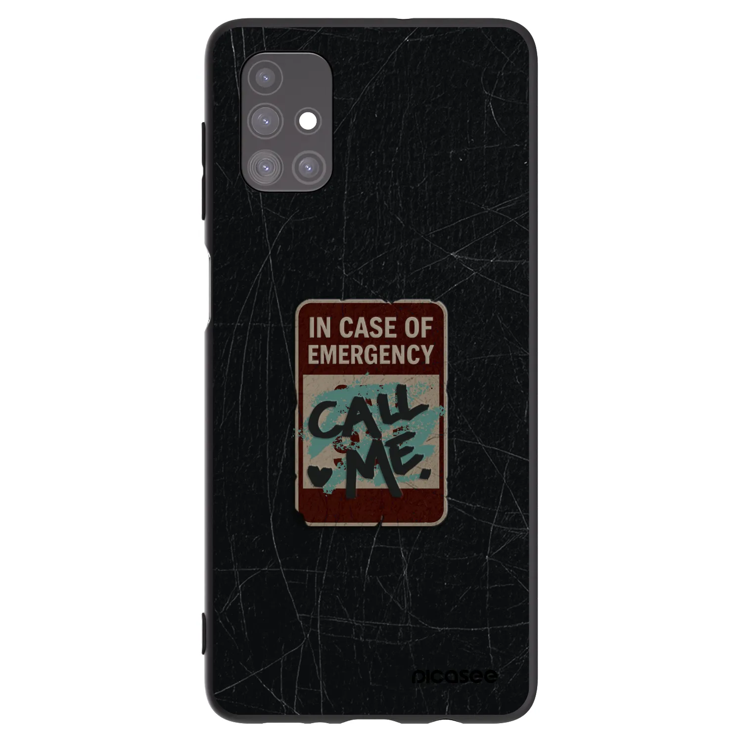 Picasee silikonowe czarne etui na Samsung Galaxy M51 M515F - EMERGENCY