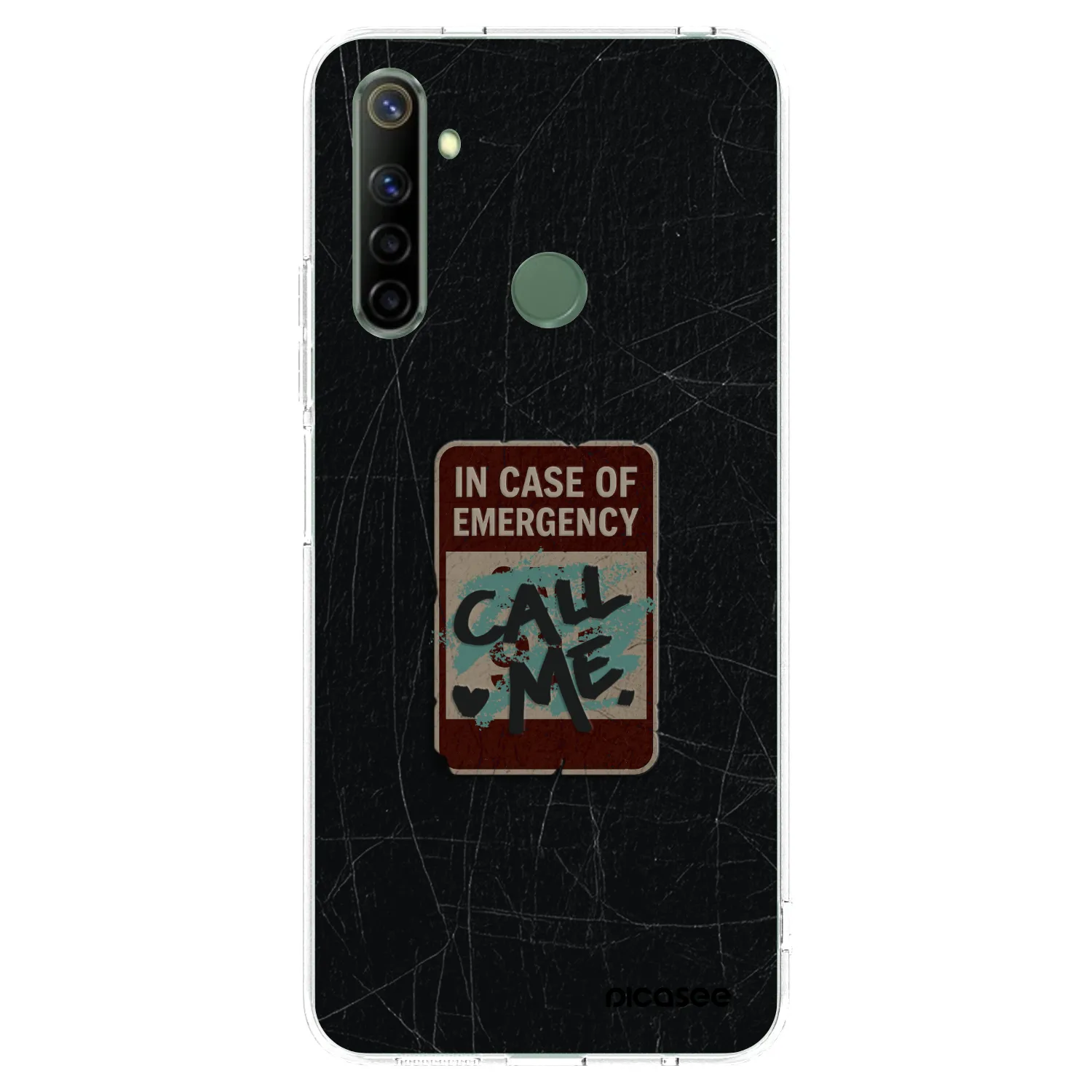 Picasee silikonowe przeźroczyste etui na Realme 6i - EMERGENCY