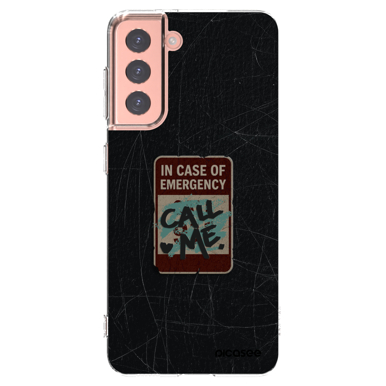 Picasee silikonowe przeźroczyste etui na Samsung Galaxy S21 5G G991B - EMERGENCY