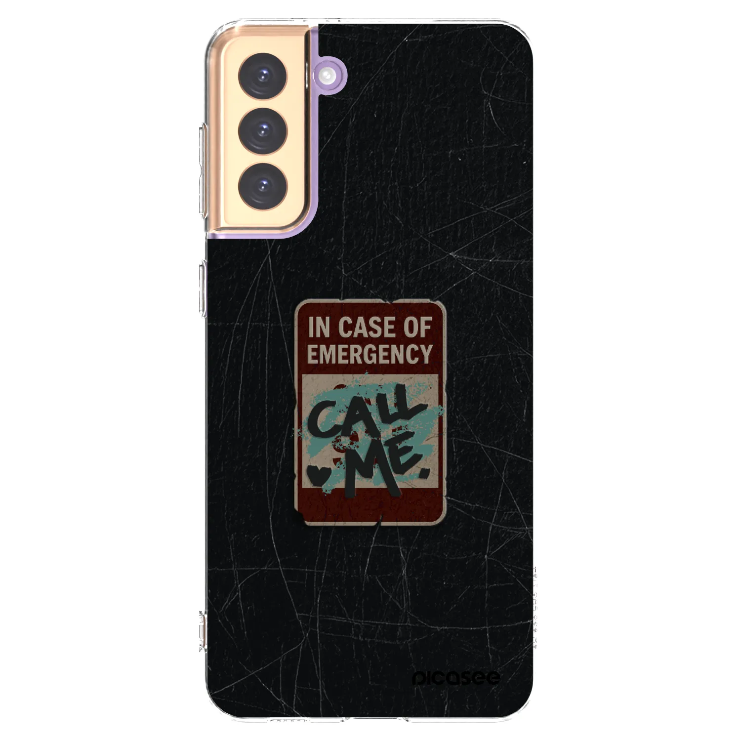 Picasee silikonowe przeźroczyste etui na Samsung Galaxy S21+ 5G G996F - EMERGENCY