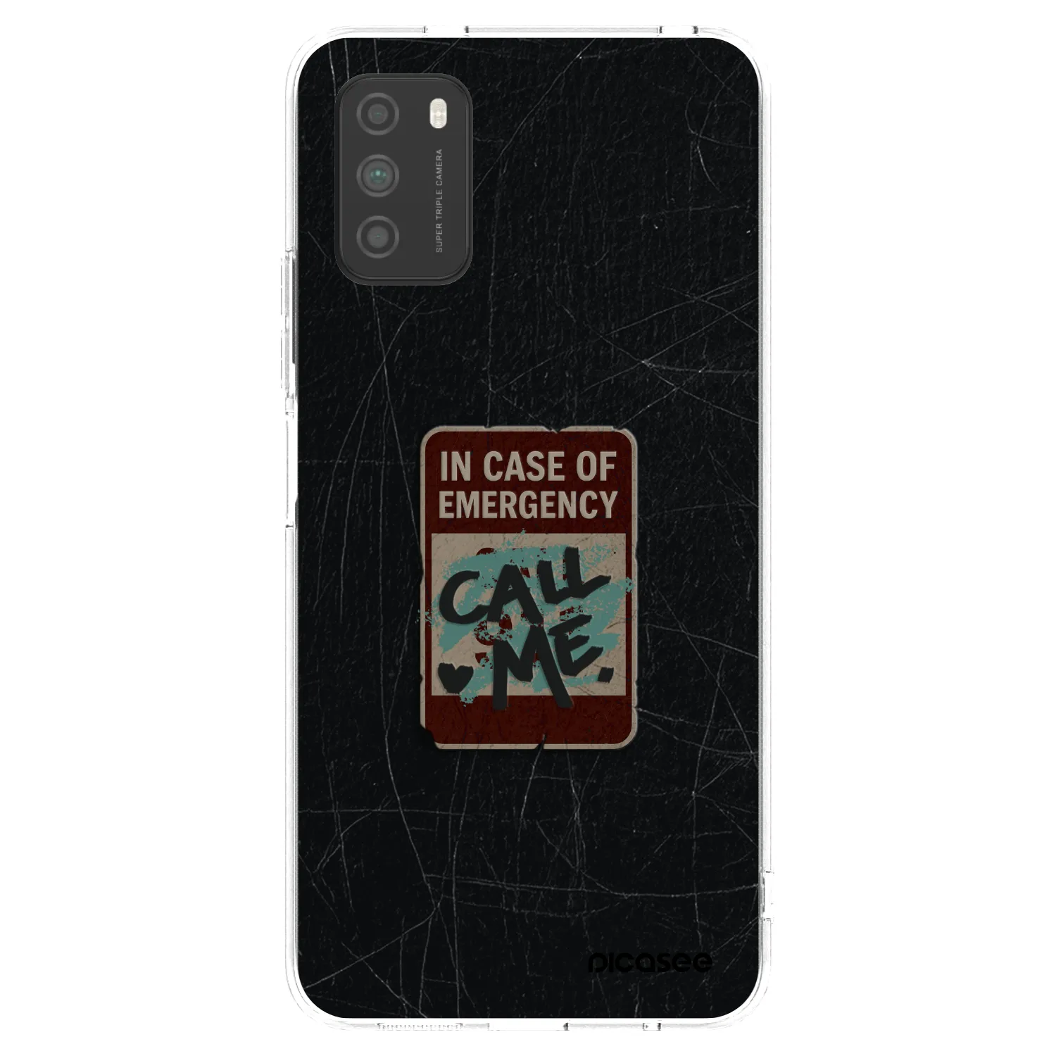 Picasee silikonowe przeźroczyste etui na Xiaomi Poco M3 - EMERGENCY