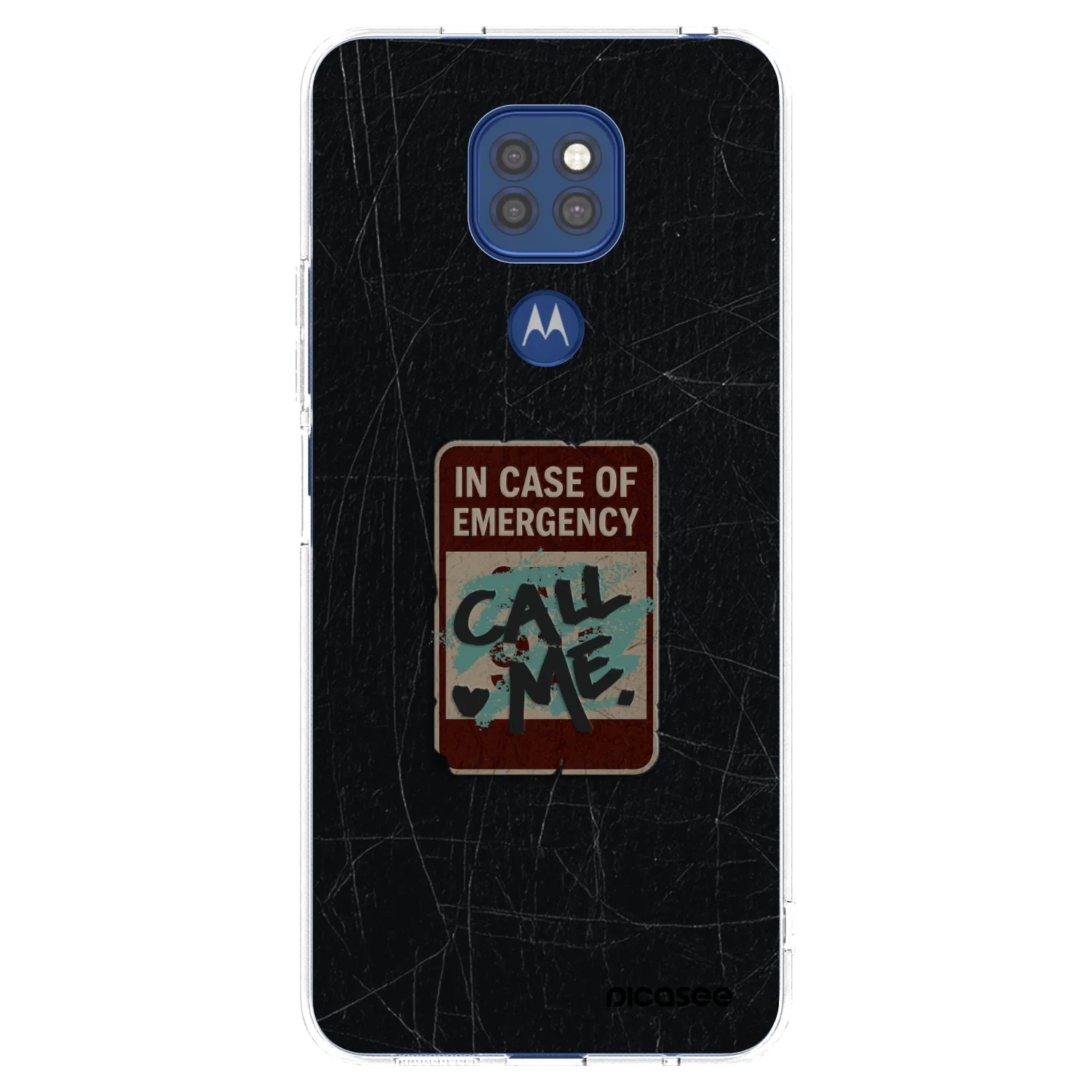 Picasee silikonowe przeźroczyste etui na Motorola Moto G9 Play - EMERGENCY