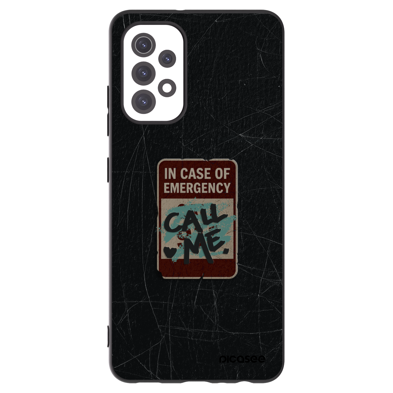 Picasee silikonowe czarne etui na Samsung Galaxy A32 5G A326B - EMERGENCY