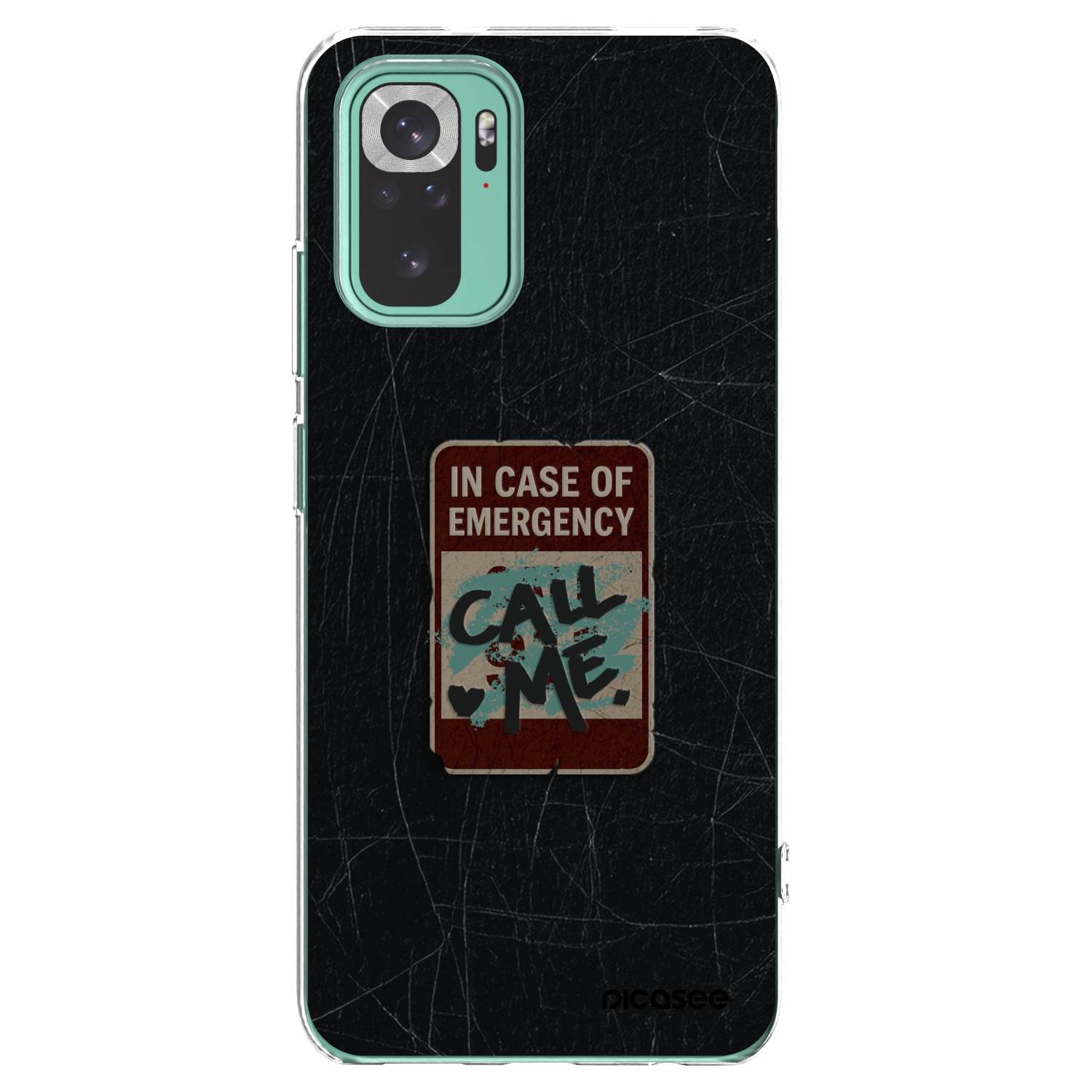 Picasee silikonowe przeźroczyste etui na Xiaomi Redmi Note 10 Pro - EMERGENCY