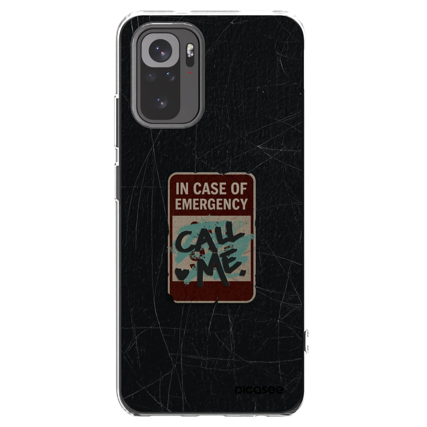 Picasee silikonowe przeźroczyste etui na Xiaomi Redmi Note 10S - EMERGENCY