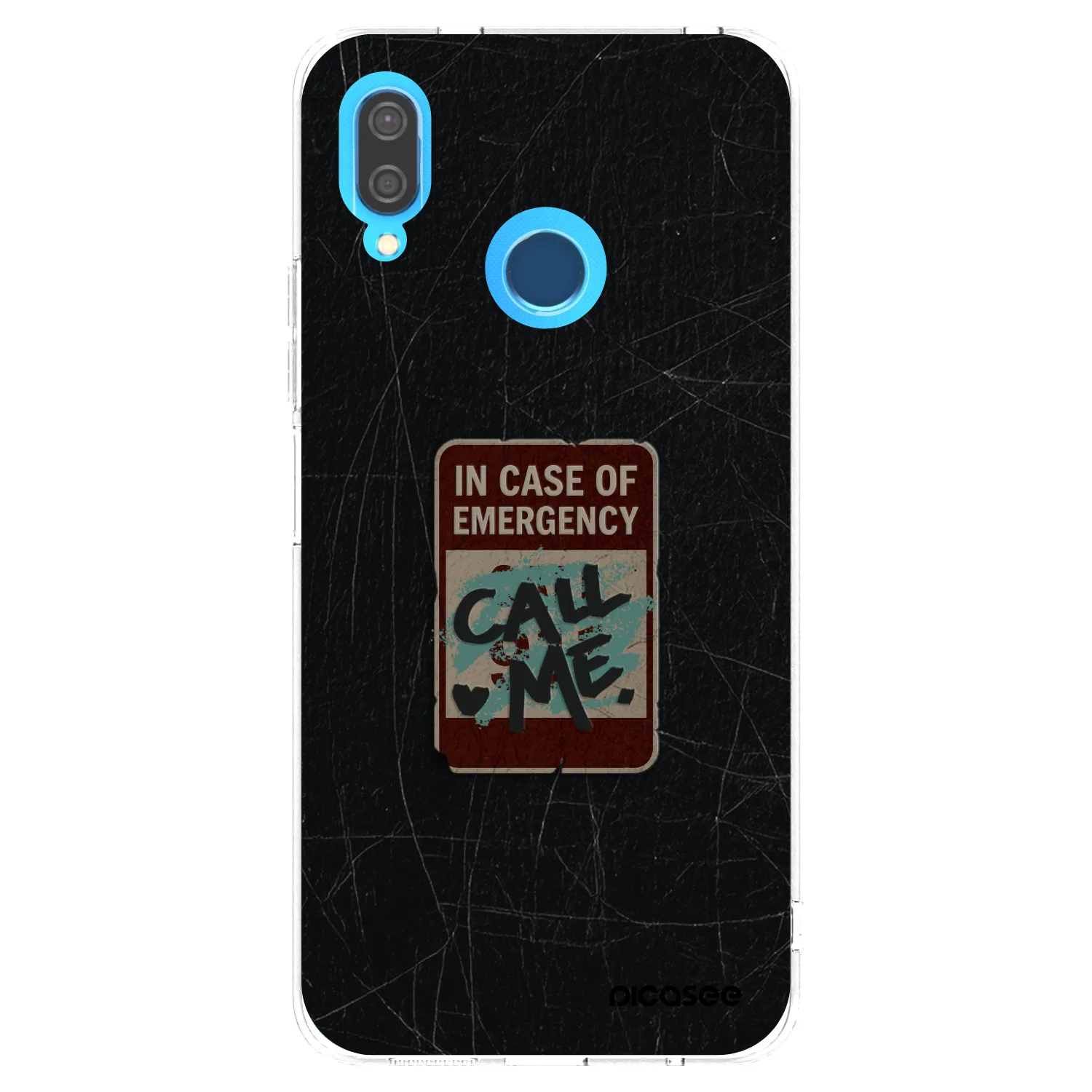 Picasee silikonowe przeźroczyste etui na Huawei P20 Lite - EMERGENCY