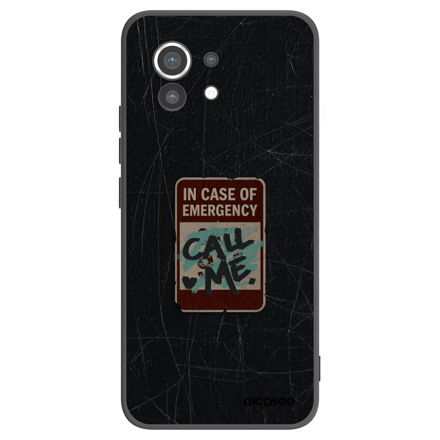 Picasee silikonowe czarne etui na Xiaomi Mi 11 - EMERGENCY