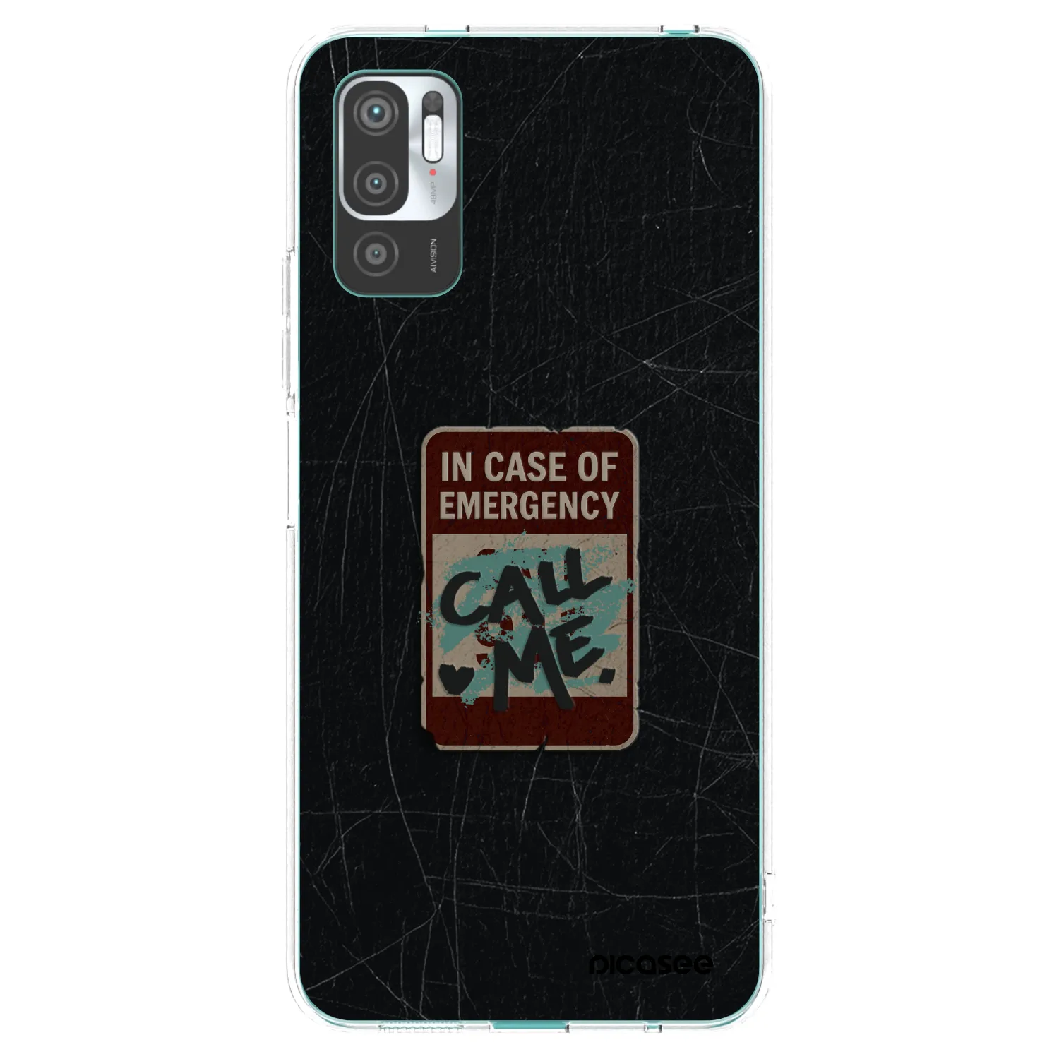 Picasee silikonowe przeźroczyste etui na Xiaomi Redmi Note 10 5G - EMERGENCY