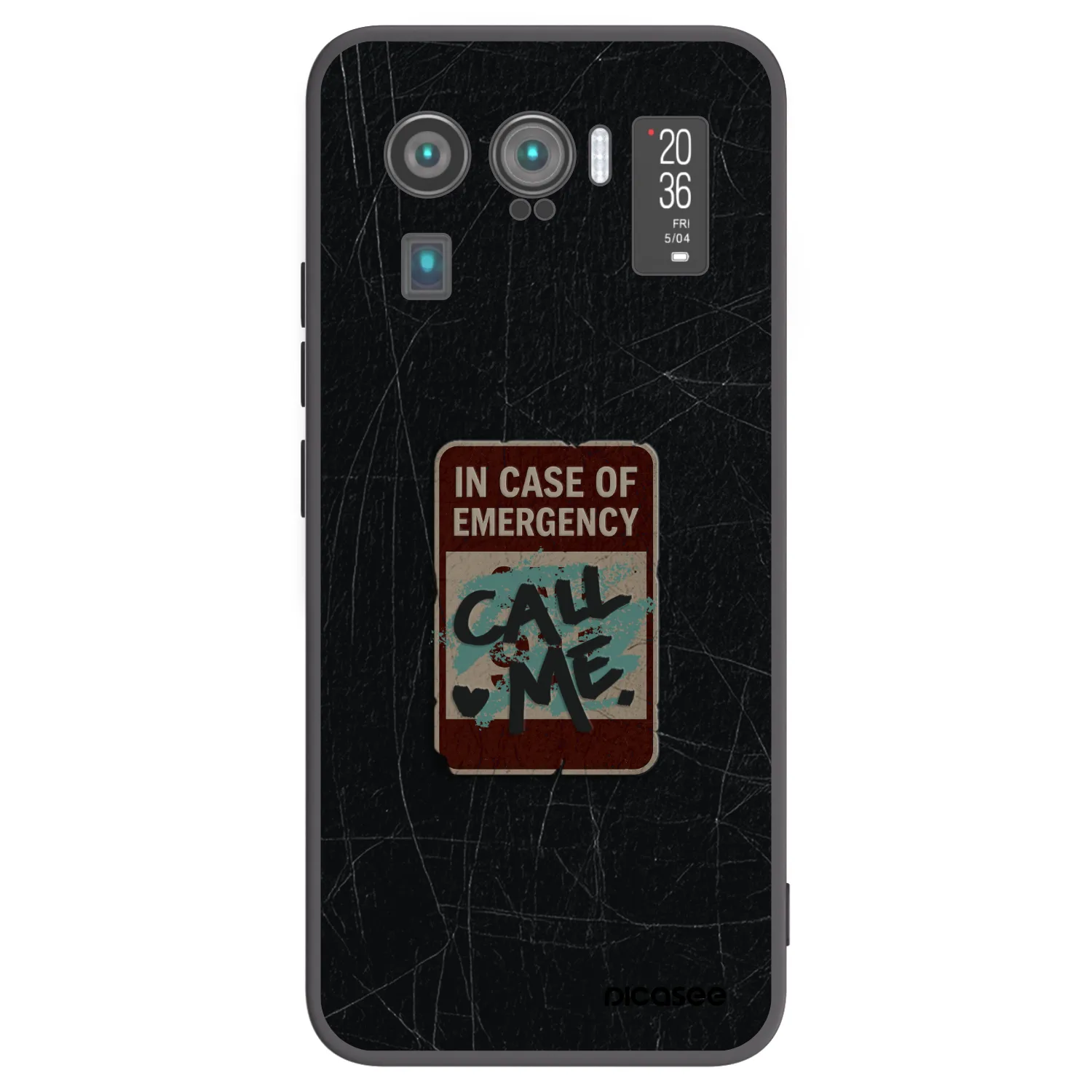 Picasee silikonowe czarne etui na Xiaomi Mi 11 Ultra - EMERGENCY