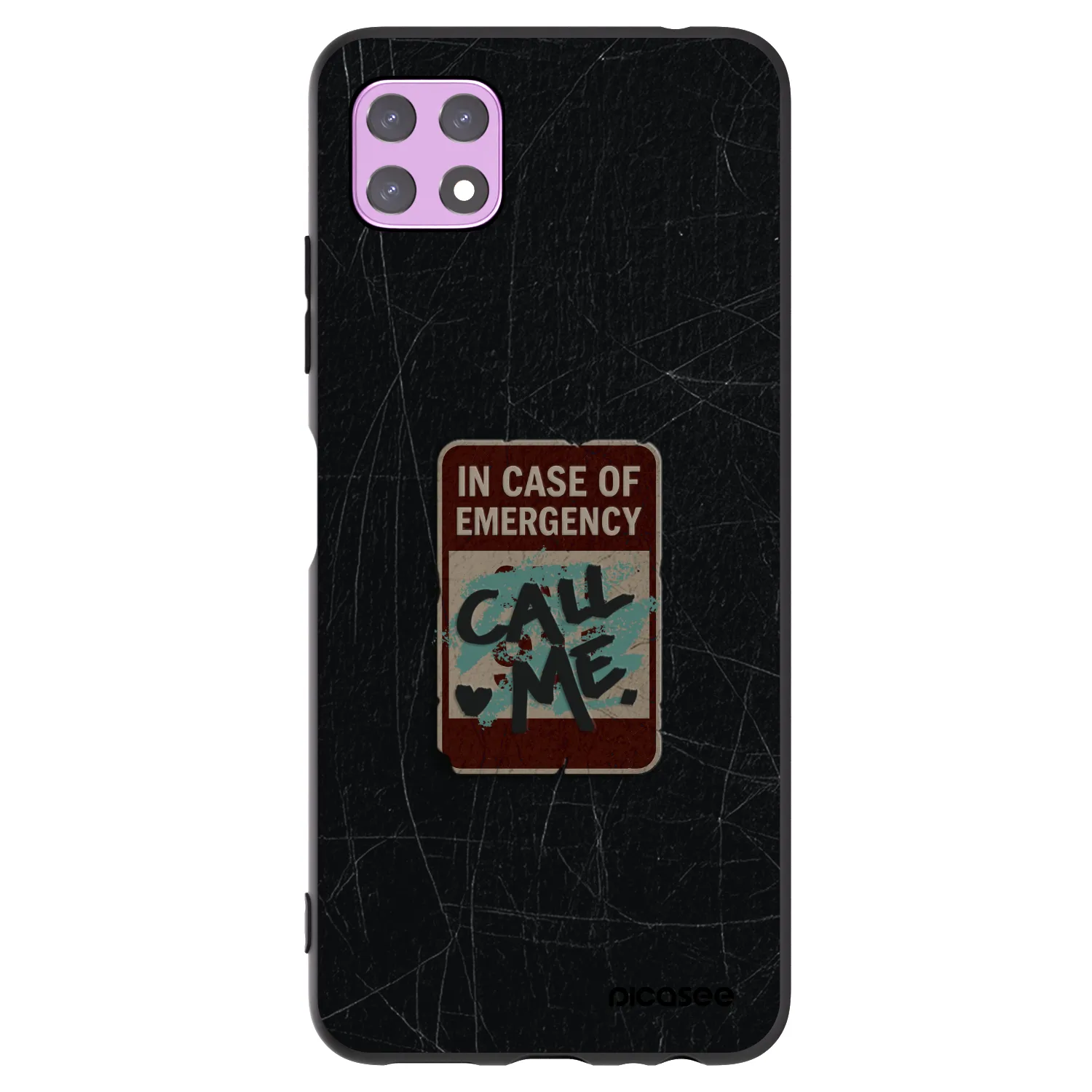 Picasee silikonowe czarne etui na Samsung Galaxy A22 A226B 5G - EMERGENCY
