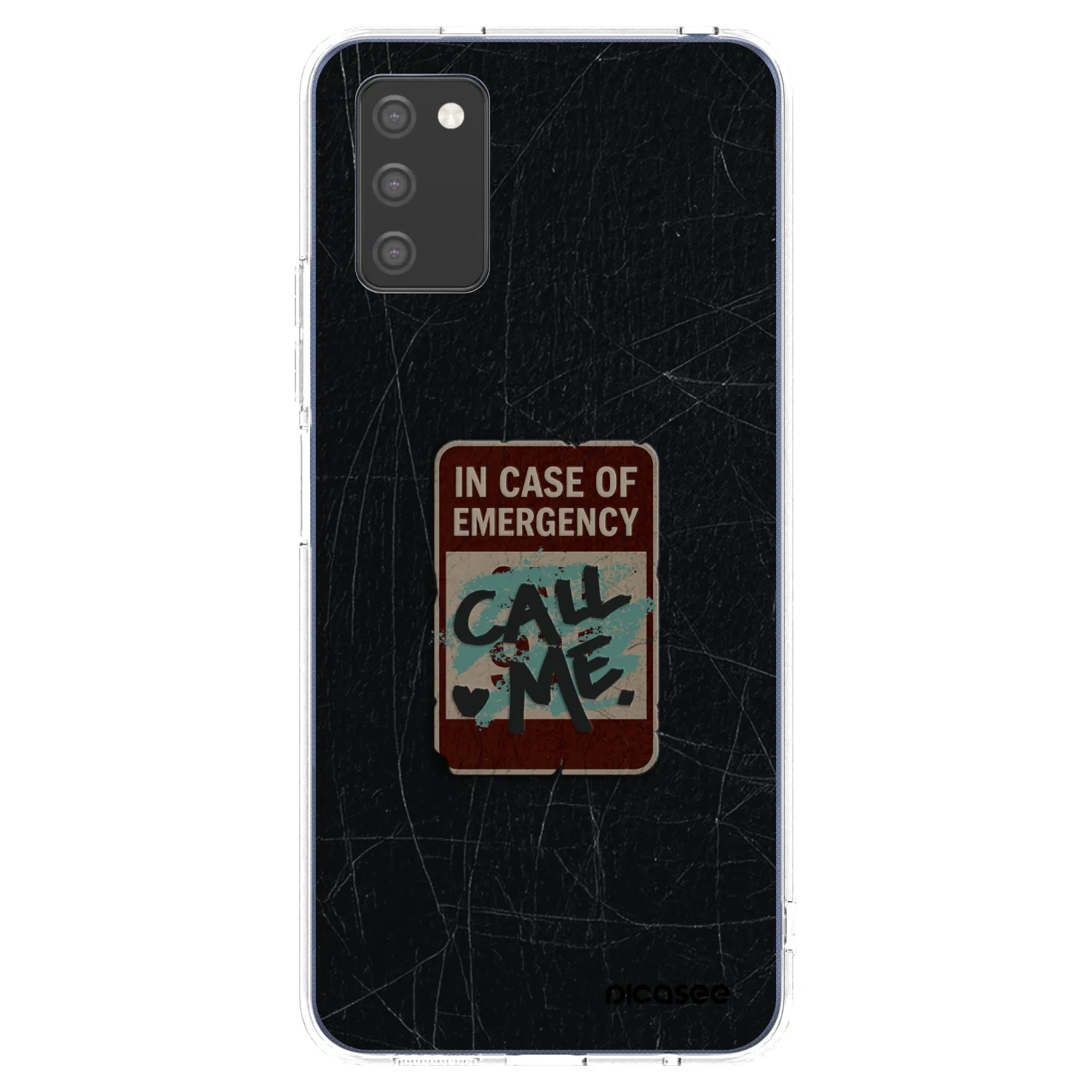Picasee silikonowe przeźroczyste etui na Samsung Galaxy A02s A025G - EMERGENCY