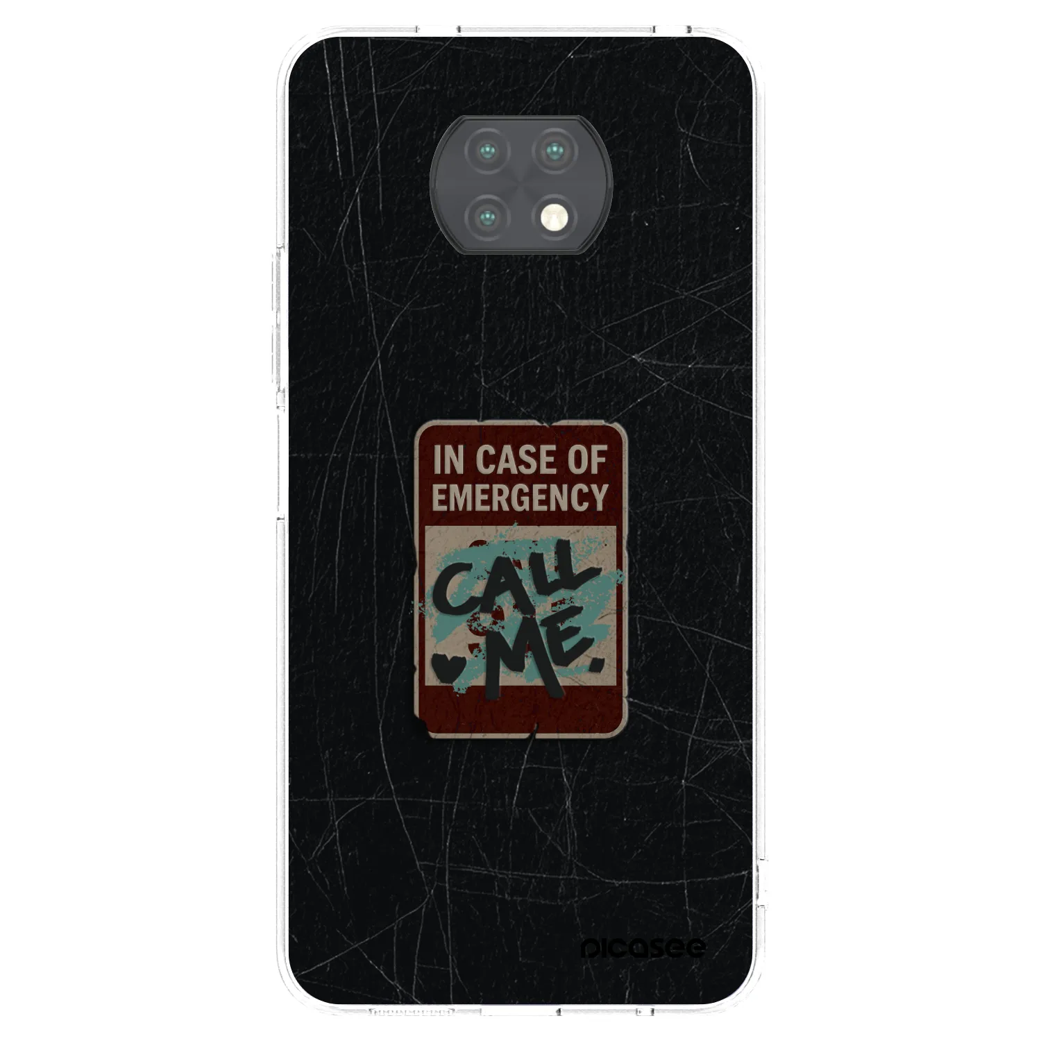 Picasee silikonowe przeźroczyste etui na Xiaomi Redmi Note 9T - EMERGENCY