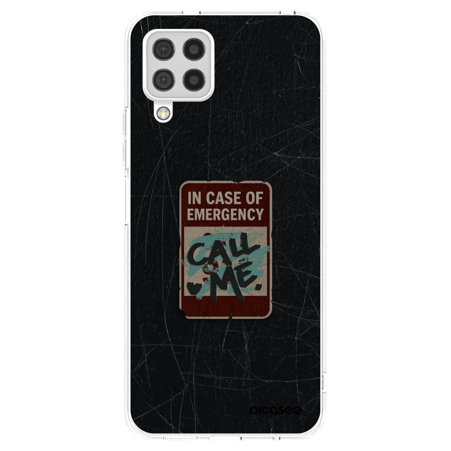 Picasee silikonowe przeźroczyste etui na Samsung Galaxy A22 A225F 4G - EMERGENCY