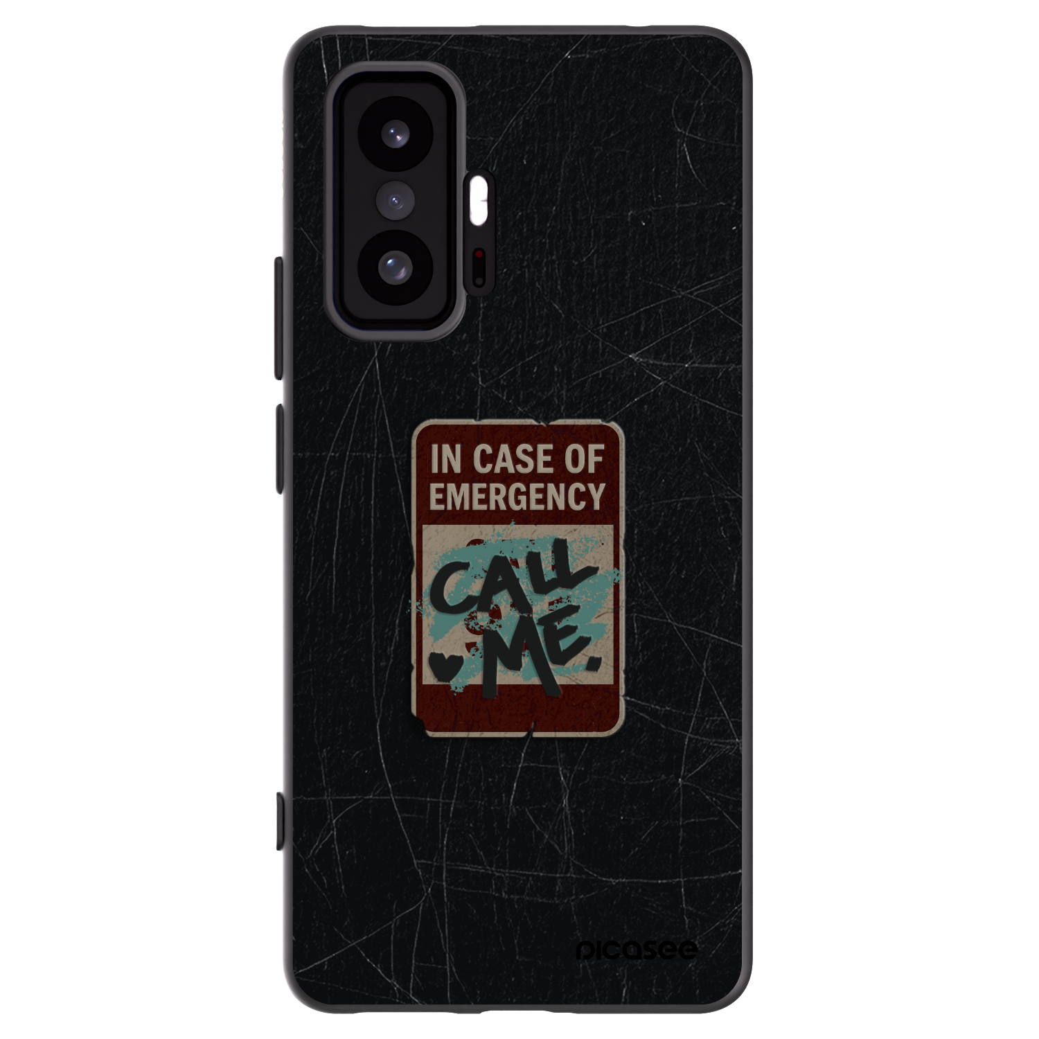 Picasee silikonowe czarne etui na Xiaomi 11T - EMERGENCY