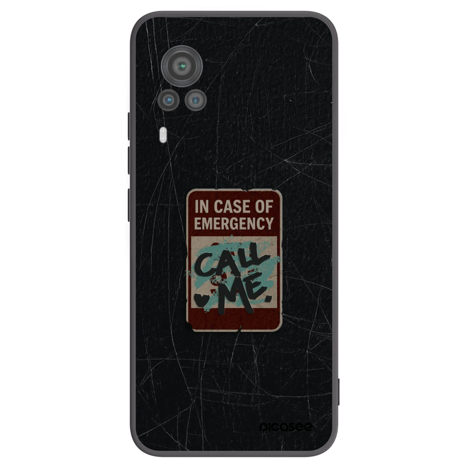 Picasee silikonowe czarne etui na Vivo X60 Pro 5G - EMERGENCY