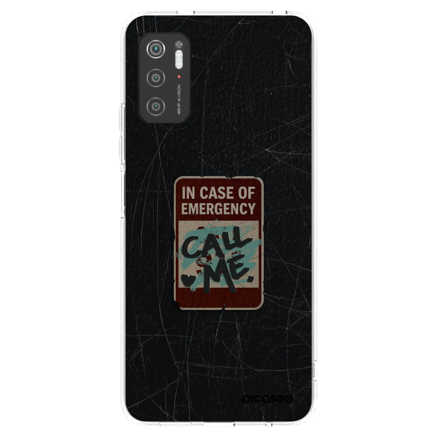 Picasee silikonowe przeźroczyste etui na Xiaomi Poco M3 Pro 5G - EMERGENCY