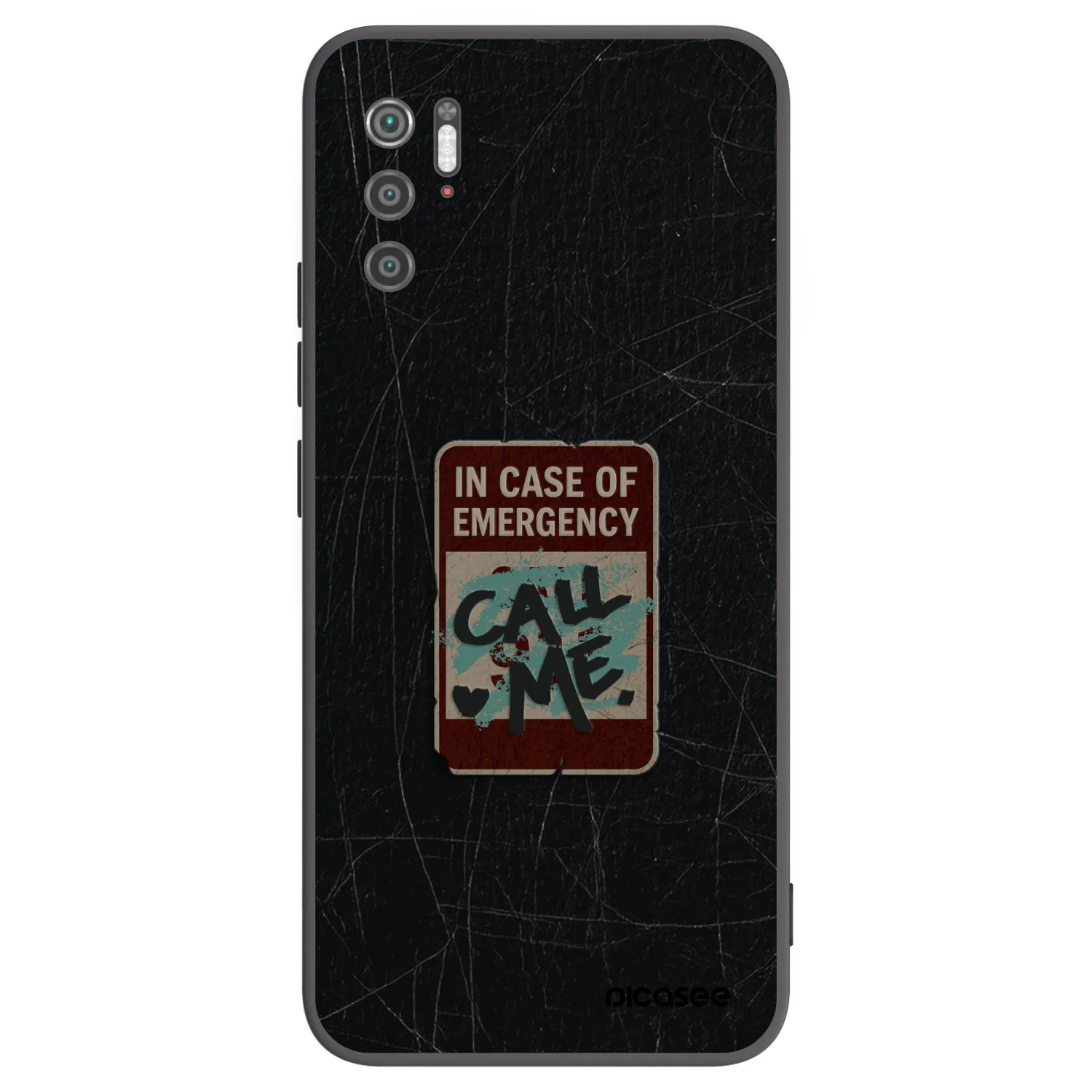 Picasee silikonowe czarne etui na Xiaomi Poco M3 Pro 5G - EMERGENCY