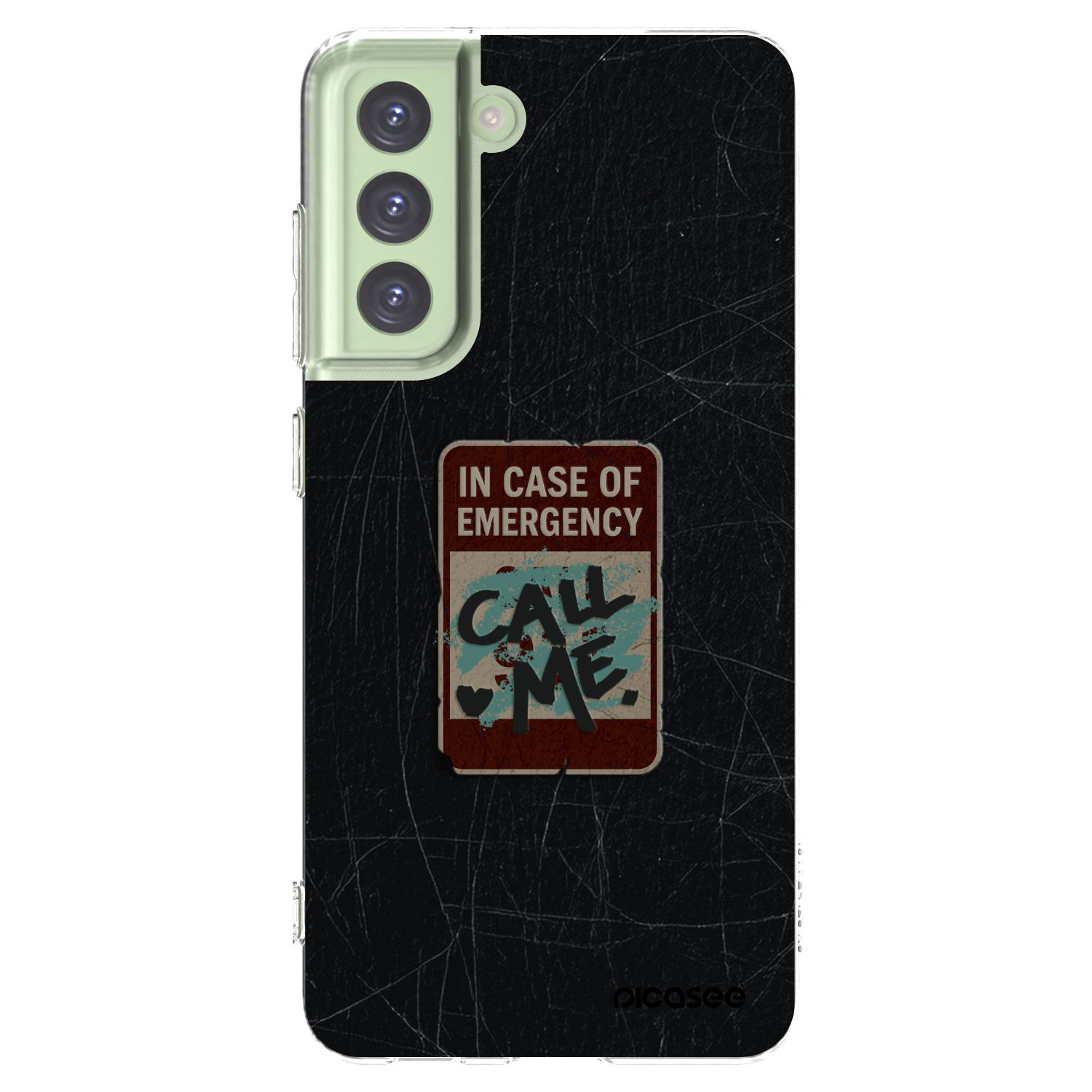Picasee silikonowe przeźroczyste etui na Samsung Galaxy S21 FE 5G - EMERGENCY