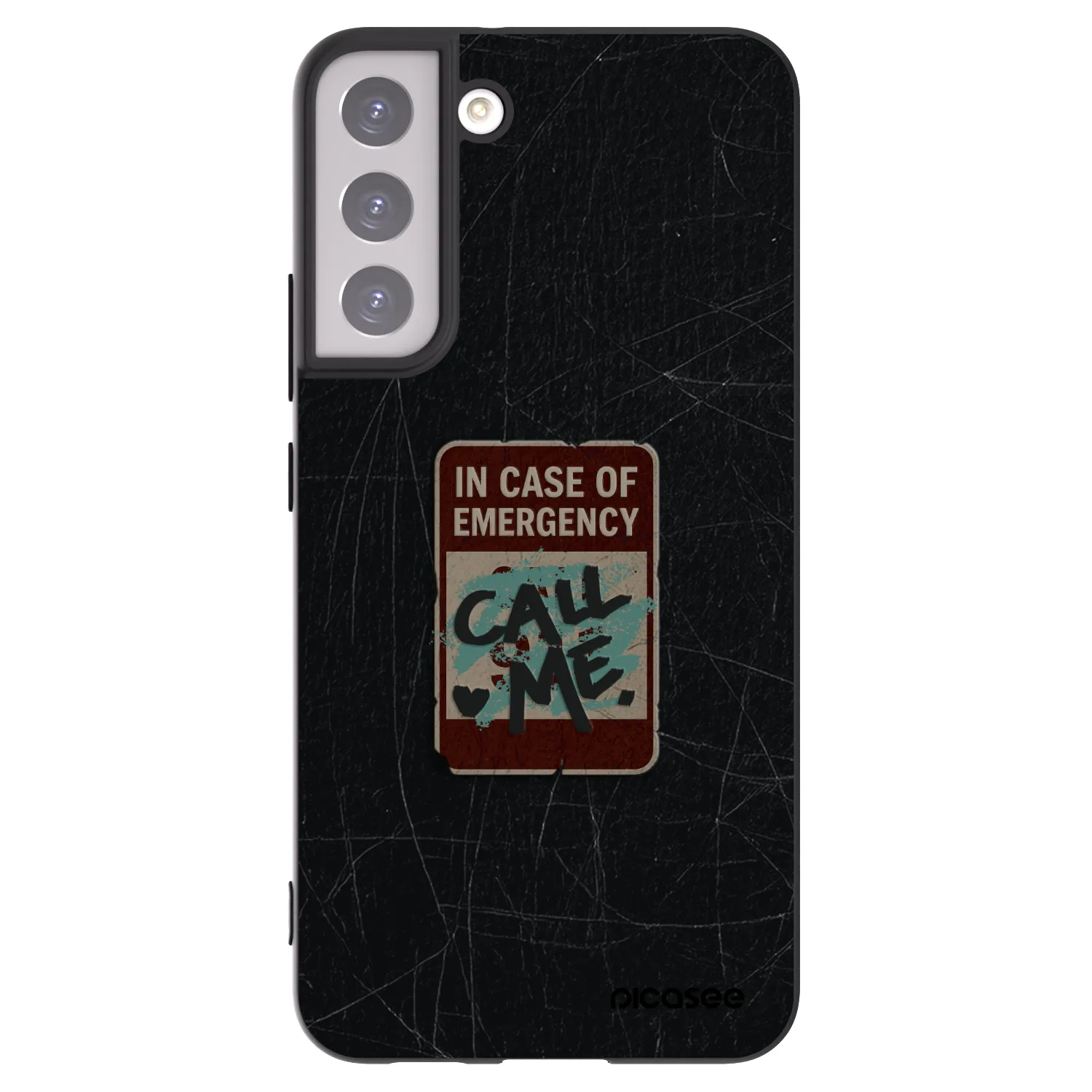 Picasee silikonowe czarne etui na Samsung Galaxy S22+ 5G - EMERGENCY