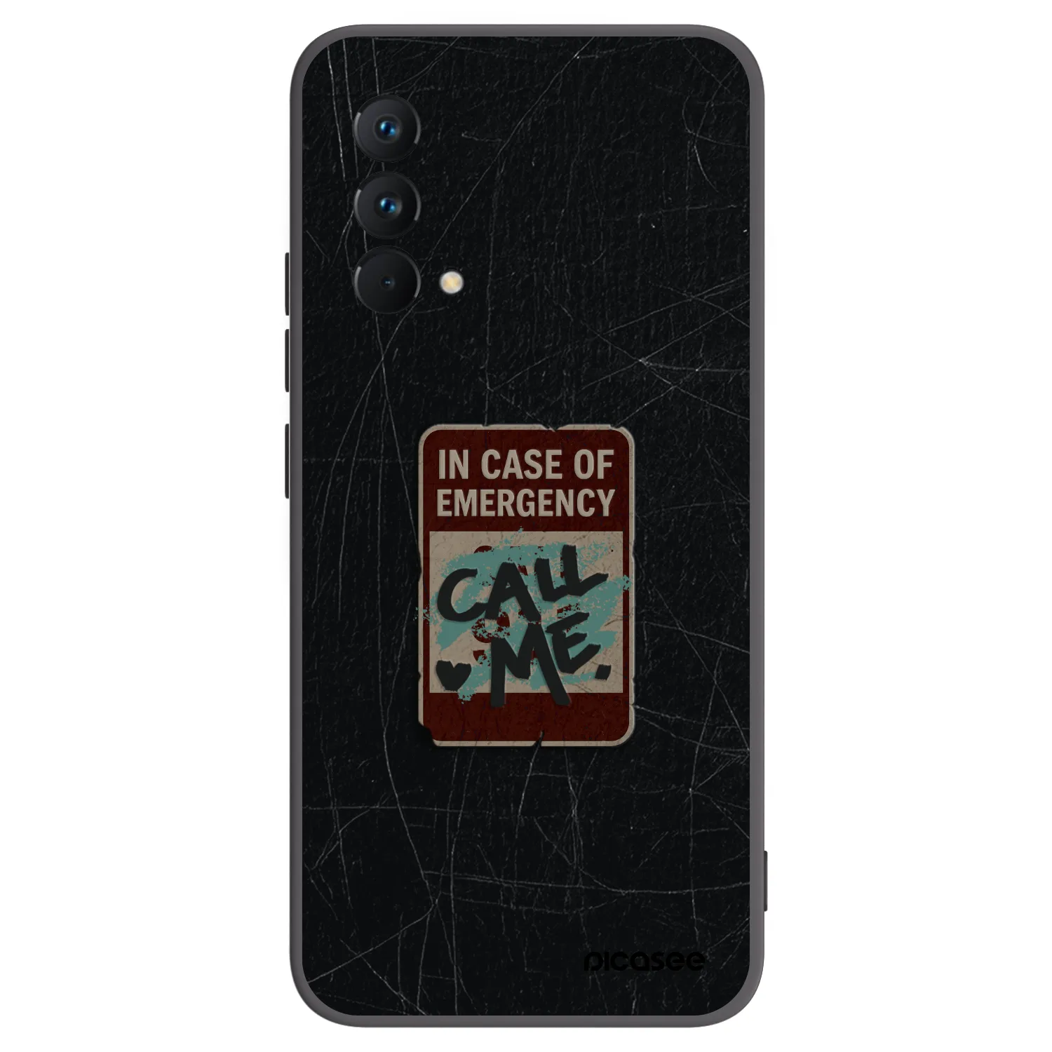 Picasee silikonowe czarne etui na Realme GT Master Edition 5G - EMERGENCY