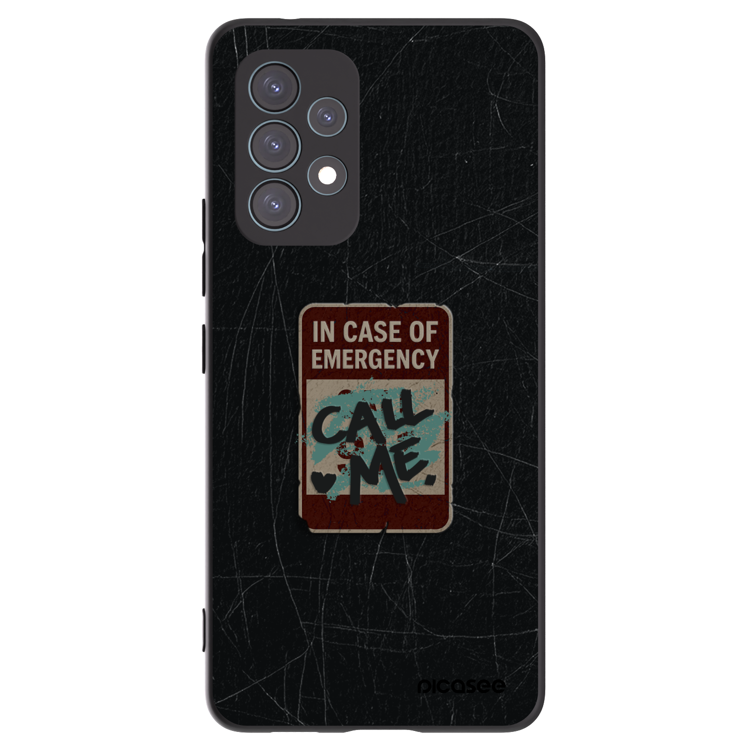 Picasee silikonowe czarne etui na Samsung Galaxy A53 5G A536 - EMERGENCY