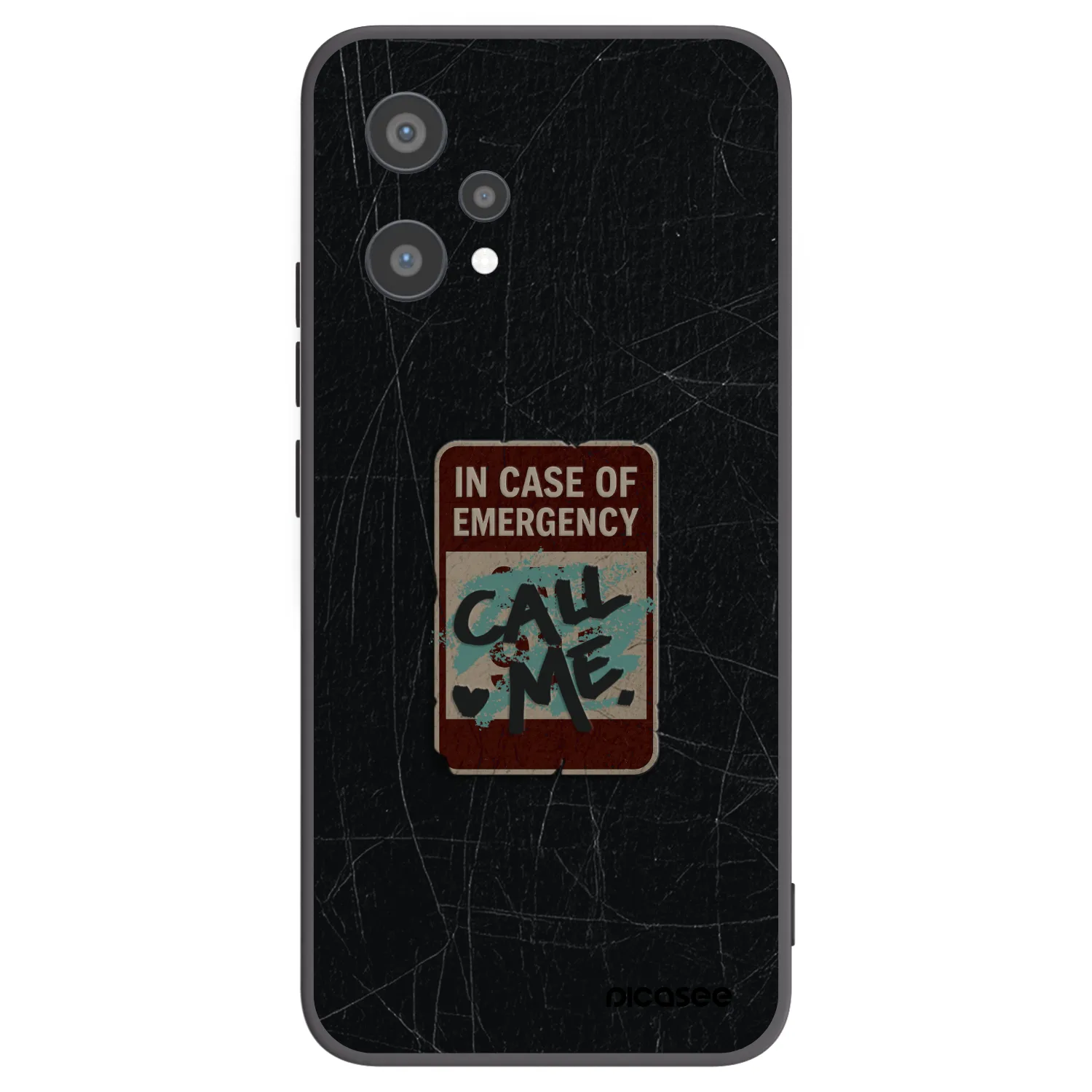 Picasee silikonowe czarne etui na Realme 9 Pro 5G - EMERGENCY
